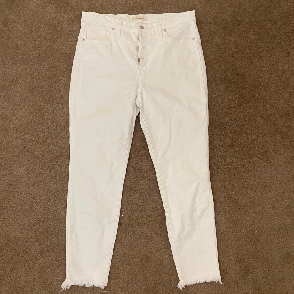 Madewell 10”High-Rise Skinny Crop Jeans in White